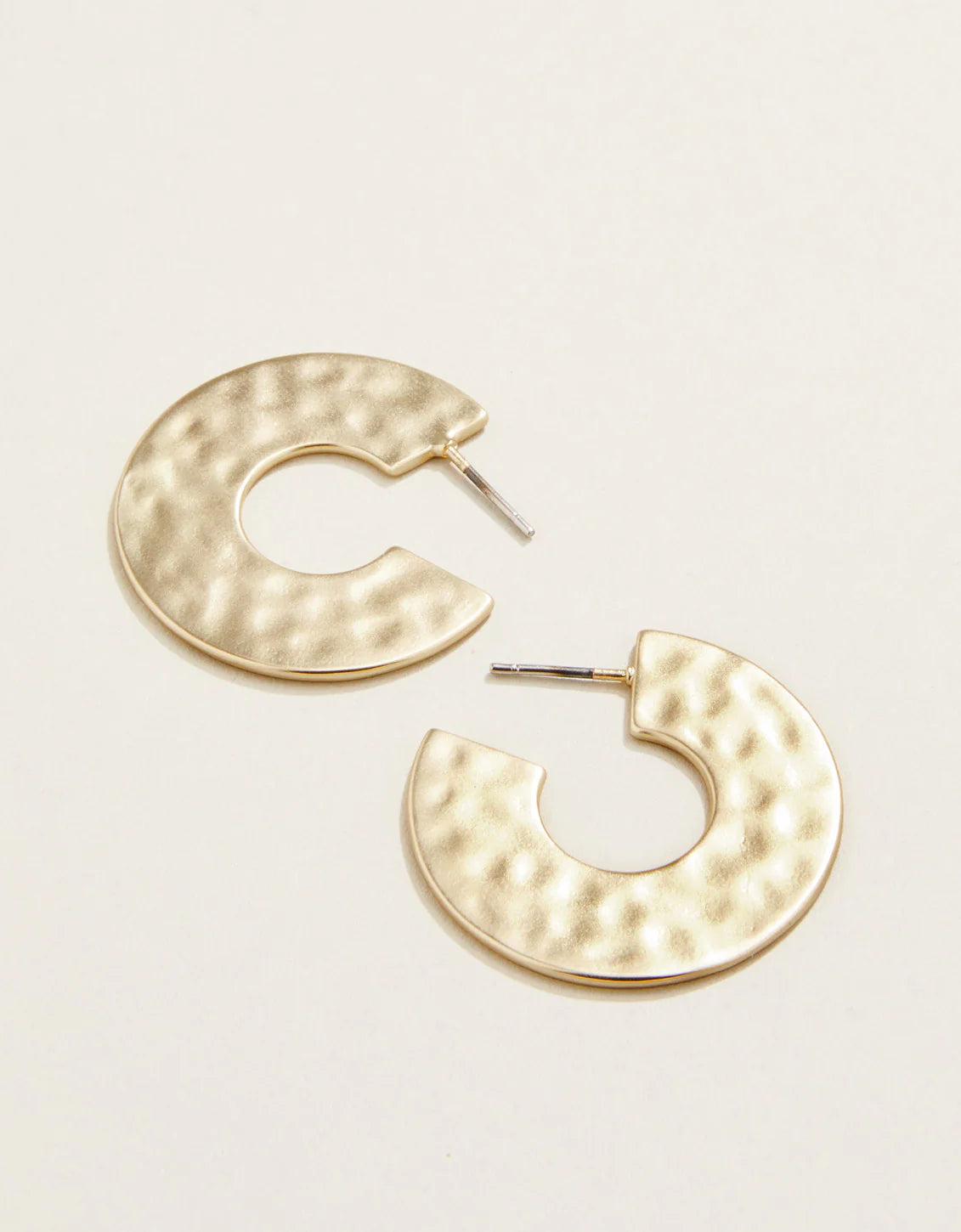 Flat Hoop Earrings 30mm Gold