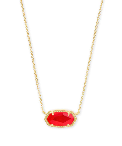 Elisa Necklace | Gold & Red Illusion