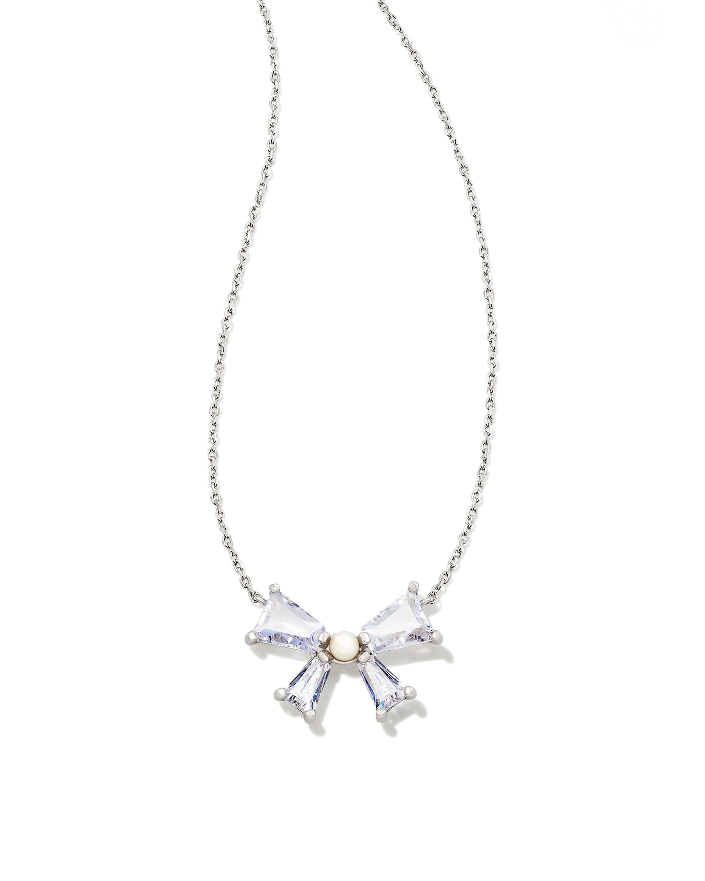 Blair Silver Bow Short Pendant Necklace