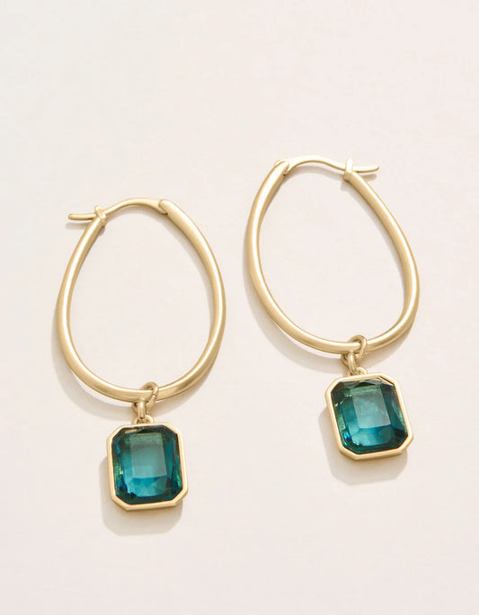 Chateau Hoop Earrings Navy