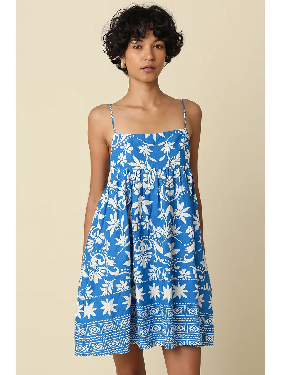 Davina Tropical Tie Back Cami Mini Dress