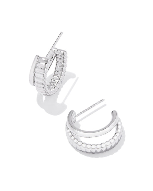 Layne Huggie Earrings | Silver