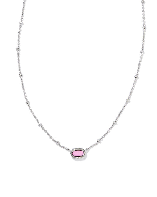 Mini Elisa Satellite Necklace | Silver & Fuchsia Magnesite