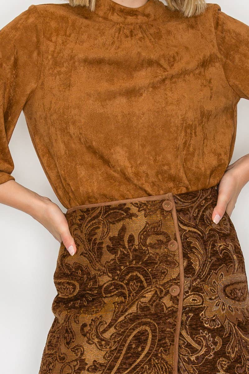 Love Story Brown Paisley Skort