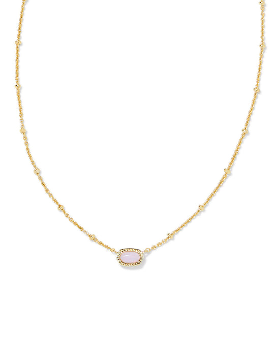 Mini Elisa Satellite Necklace | Gold & Pink Opalite