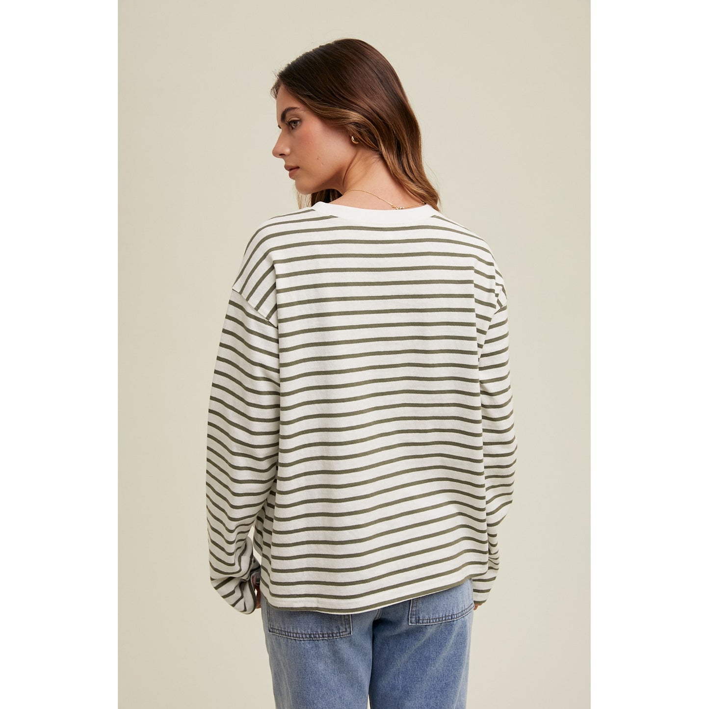 Striped Basic Knit Top