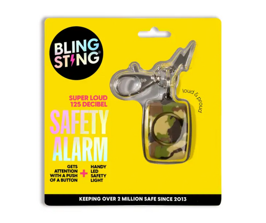 Mini Safety Alarm | Green Camo Soft Touch