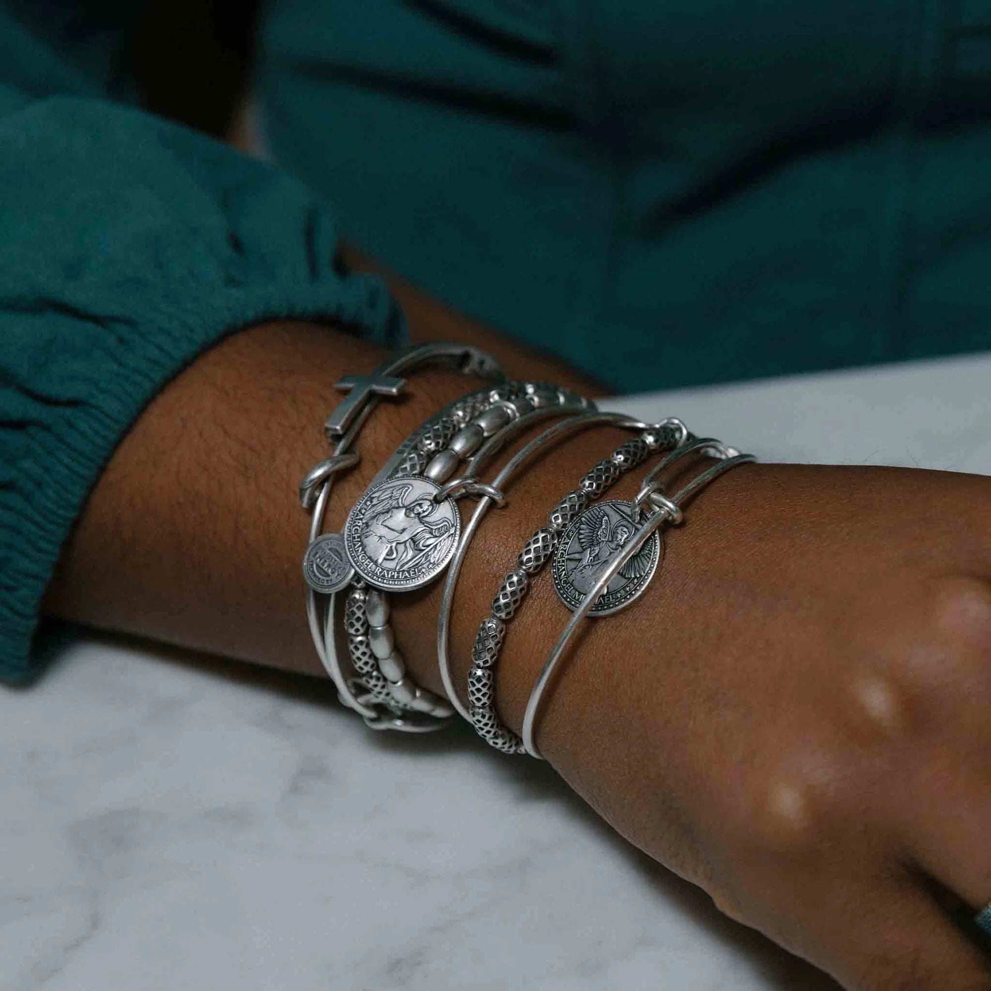 Mother Mary + Archangel Raphael Healing Bangle