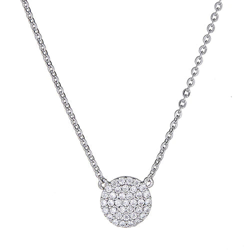 Pave Disc Necklace