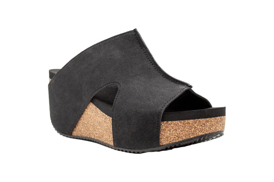 Cassatt Faux Suede Sandal | Black