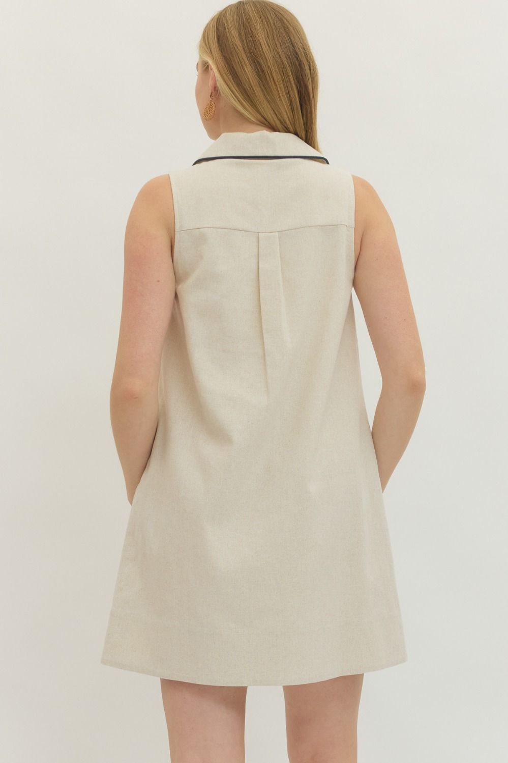 Sleeveless V-Neck Mini Dress