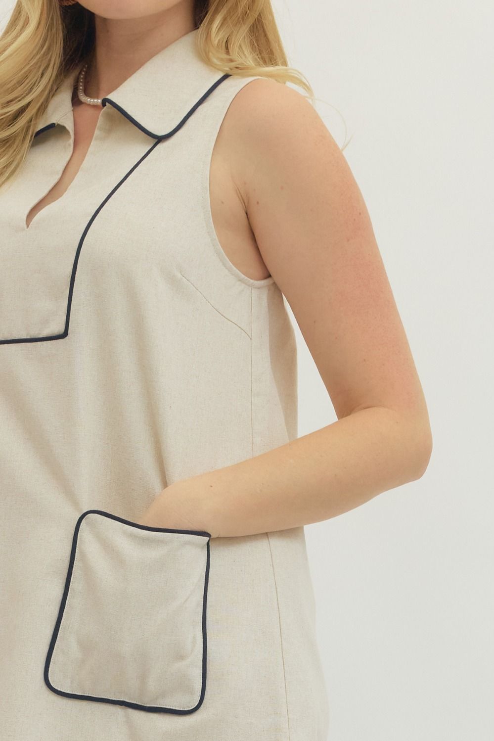 Sleeveless V-Neck Mini Dress