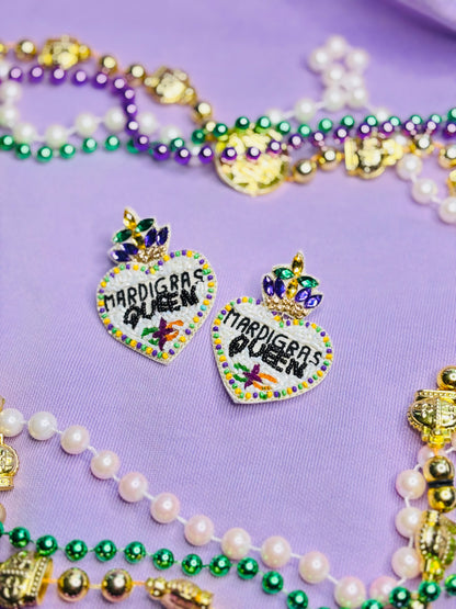 Mardi Gras Queen Earrings