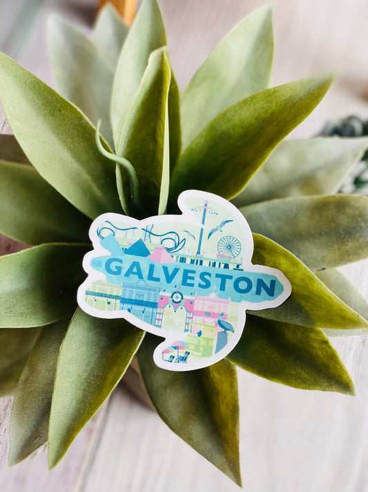Galveston Turtle Sticker