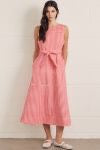Gingham Sleeveless Midi Dress