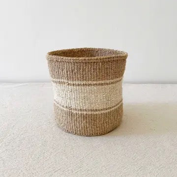 Storage Plant Basket: Striped Sand