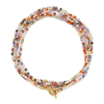 Long Zirconium Necklace or Wrap Bracelet