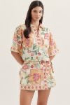 Botanical Print Short Sleeve Top