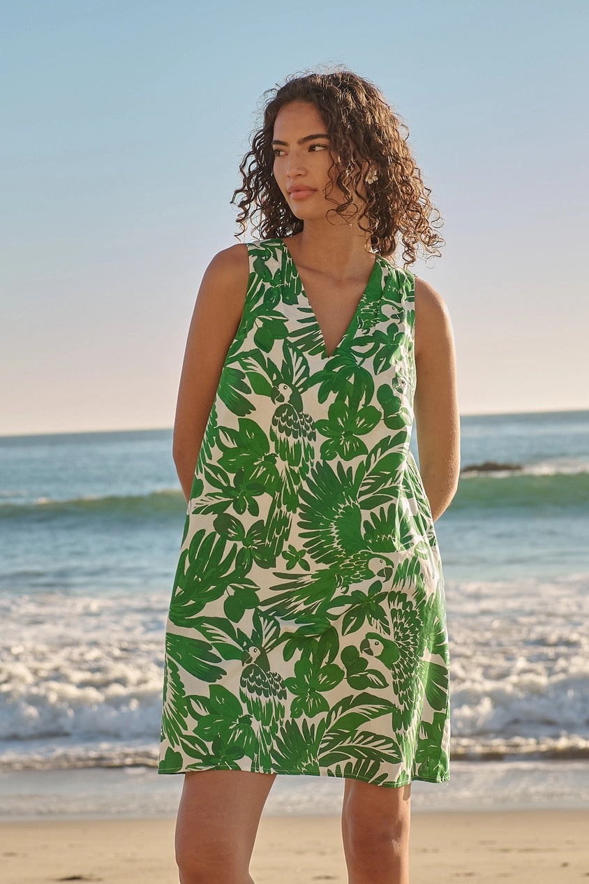 Masey Tropical Lerry Shift Mini Dress