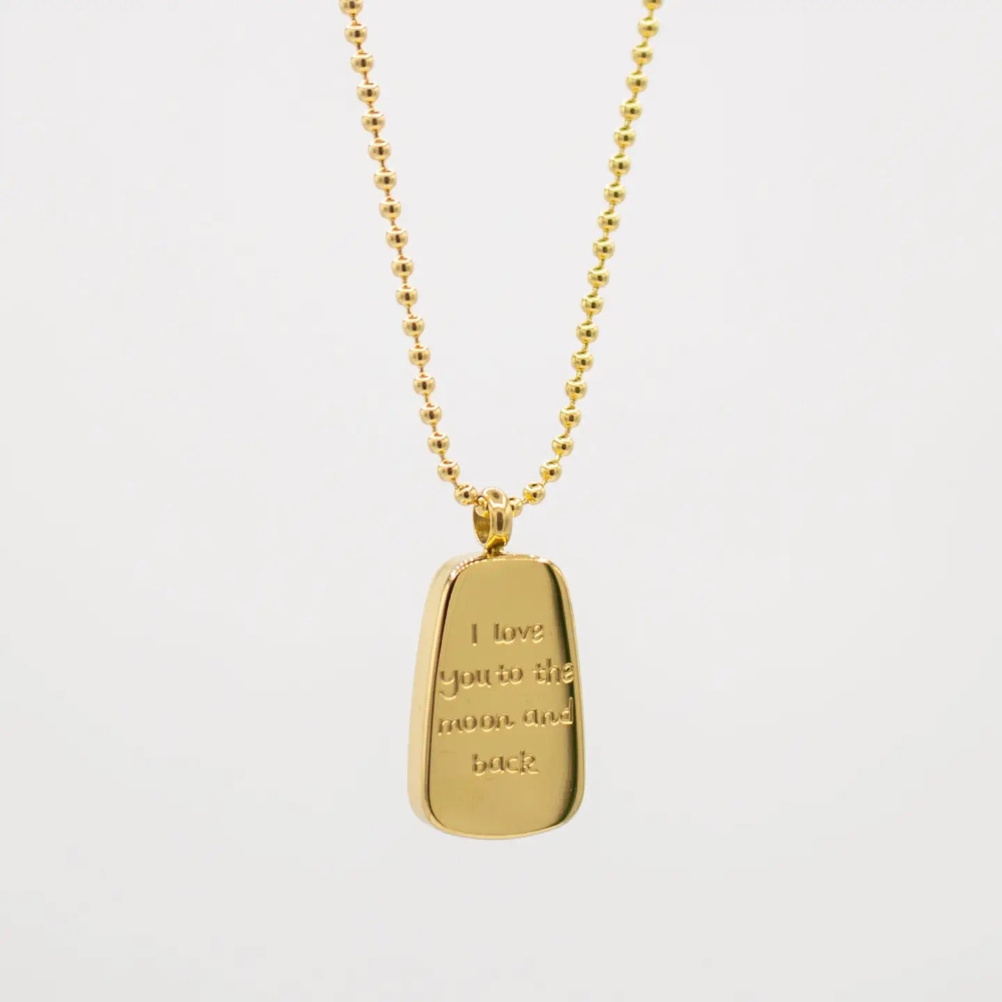 I Love You To the Moon & Back Golden Necklace