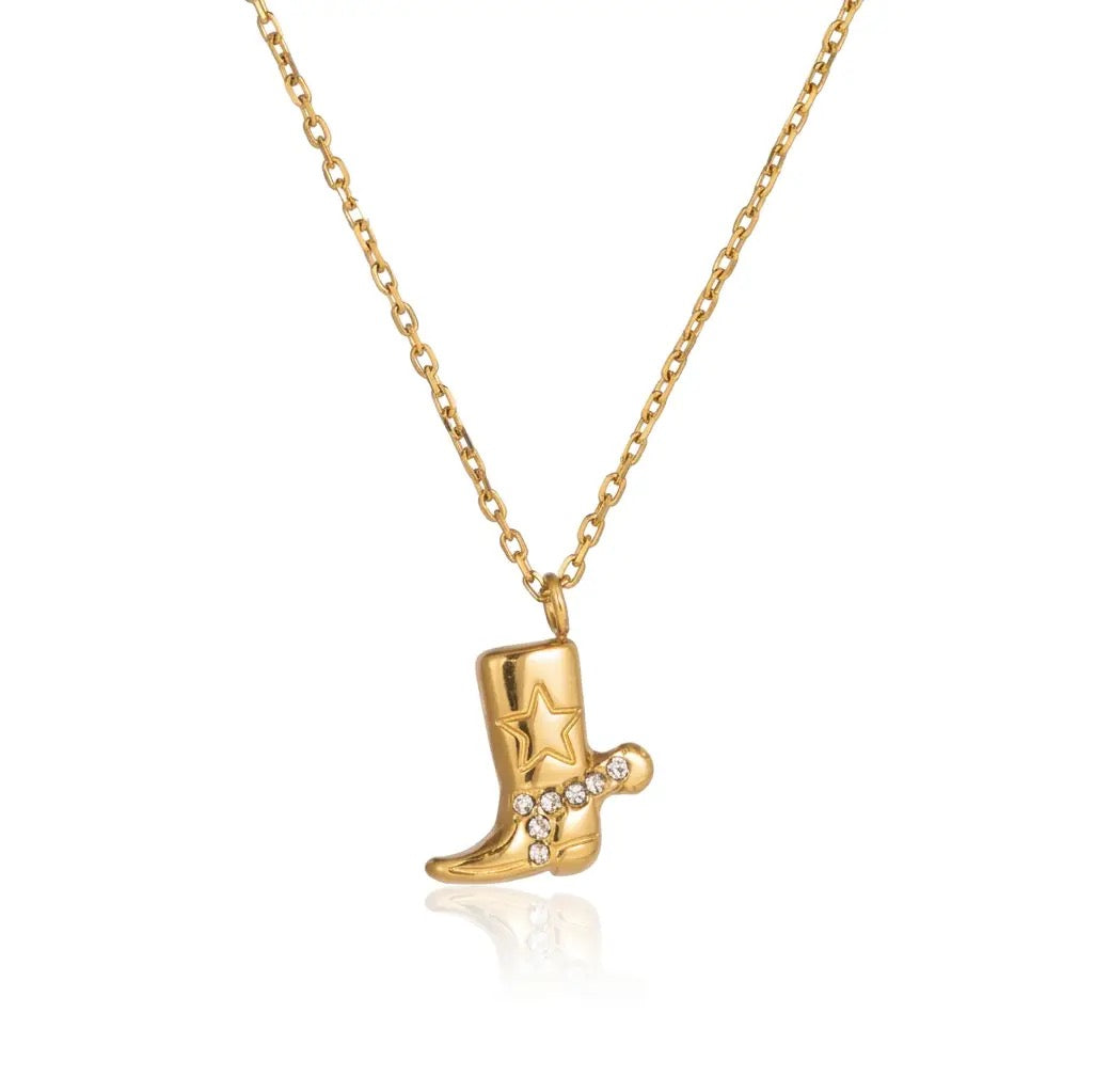 Stunning Cowgirl Boot Necklace