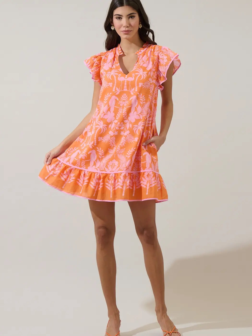 Davina Floral Ebba Shift Mini Dress