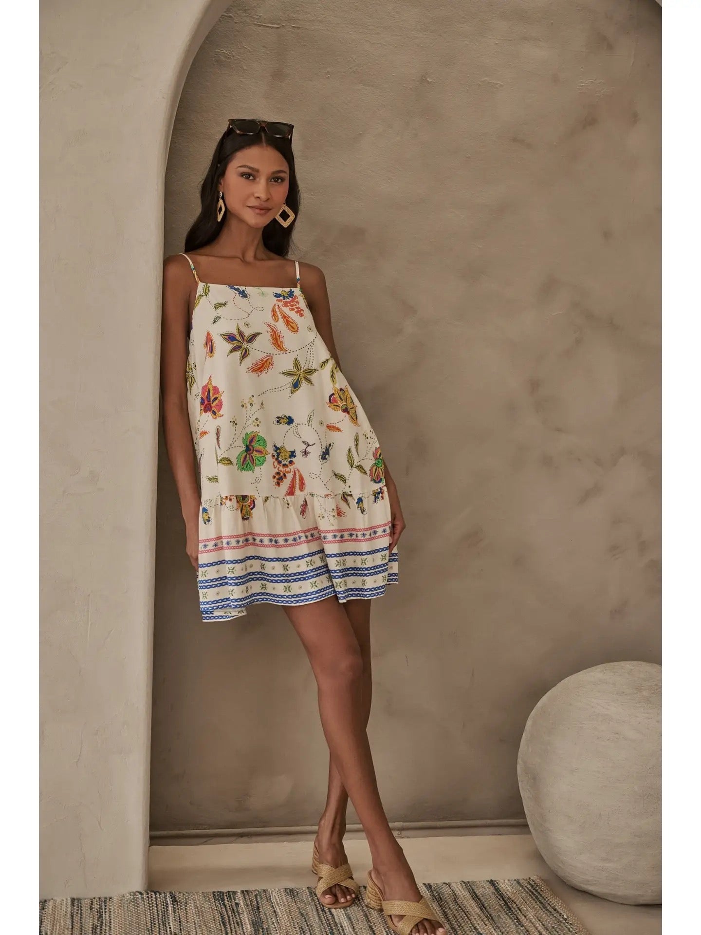 Miraflor Jenny Shift Mini Dress