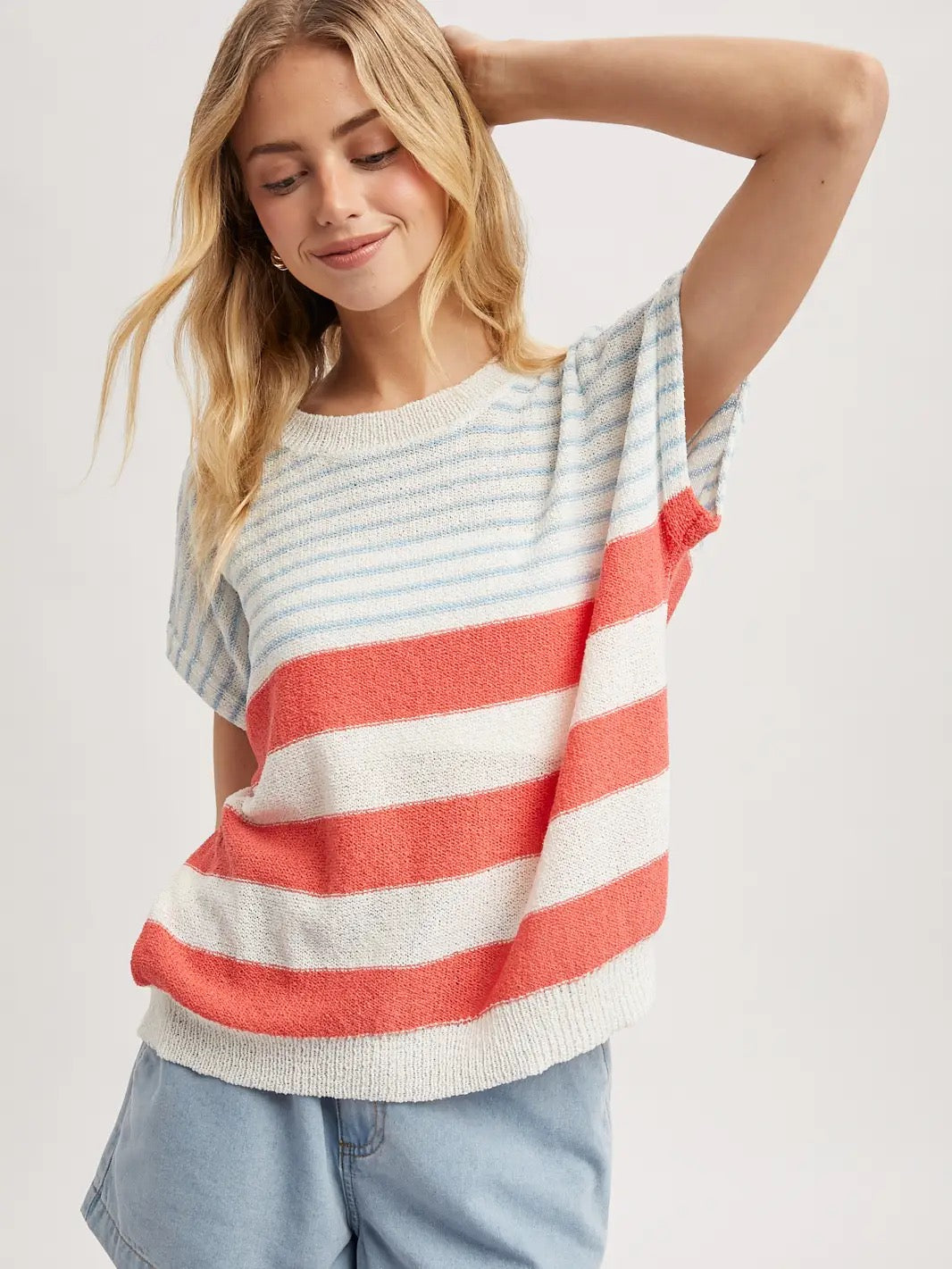 Multicolor Striped Sweater Top