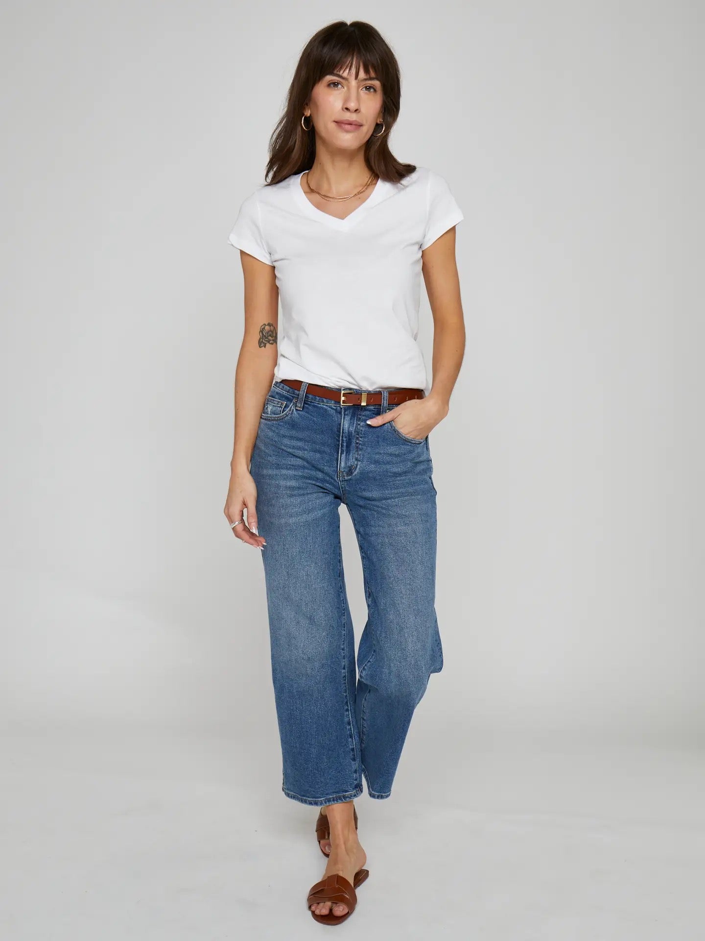 Addington Ankle Crop Mid Rise Jean, Vintage Worn