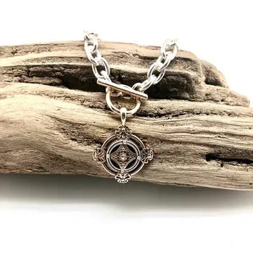 Bracelet Alloy Plated Link Chain Silver W/Vintagestylecharm