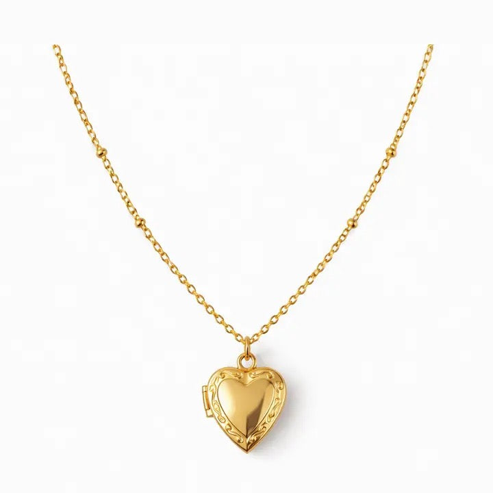 Heart Locket Necklace- Small