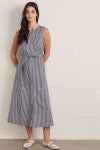 Gingham Sleeveless Midi Dress