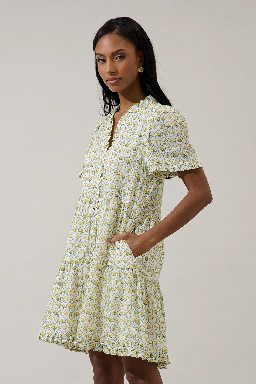 Trinny Medallion Kara Shift Mini Dress