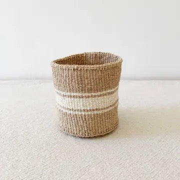 Storage Plant Basket: Striped Sand