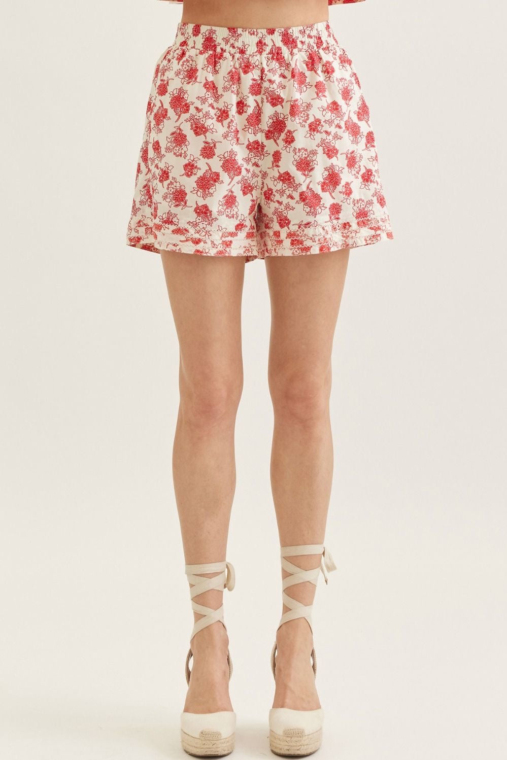 Floral print shorts
