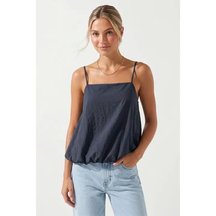 Billowy Cami Top with Bubble Hem