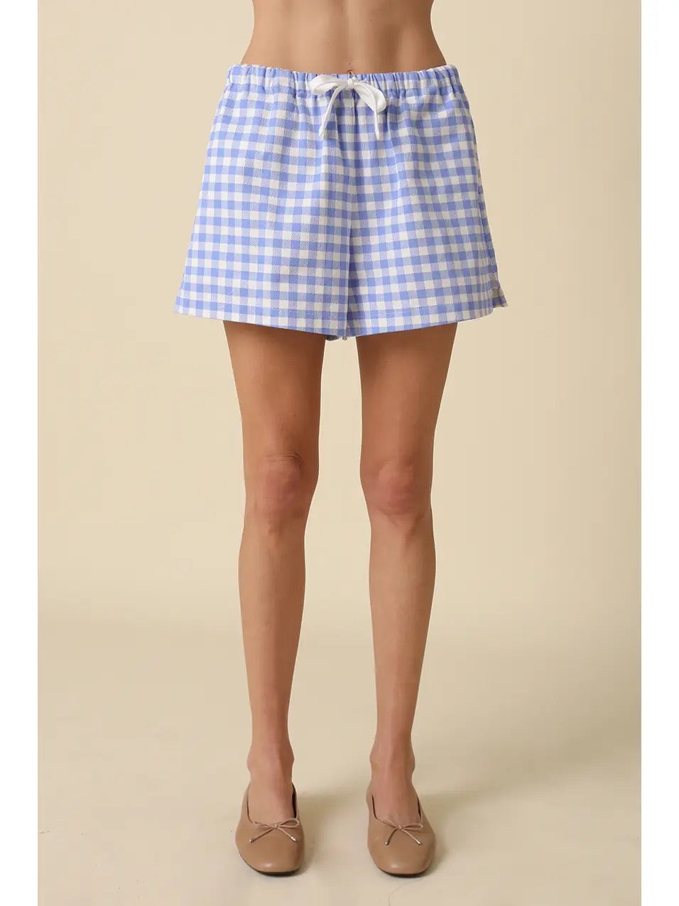 Emily Gingham Drawstring Shorts