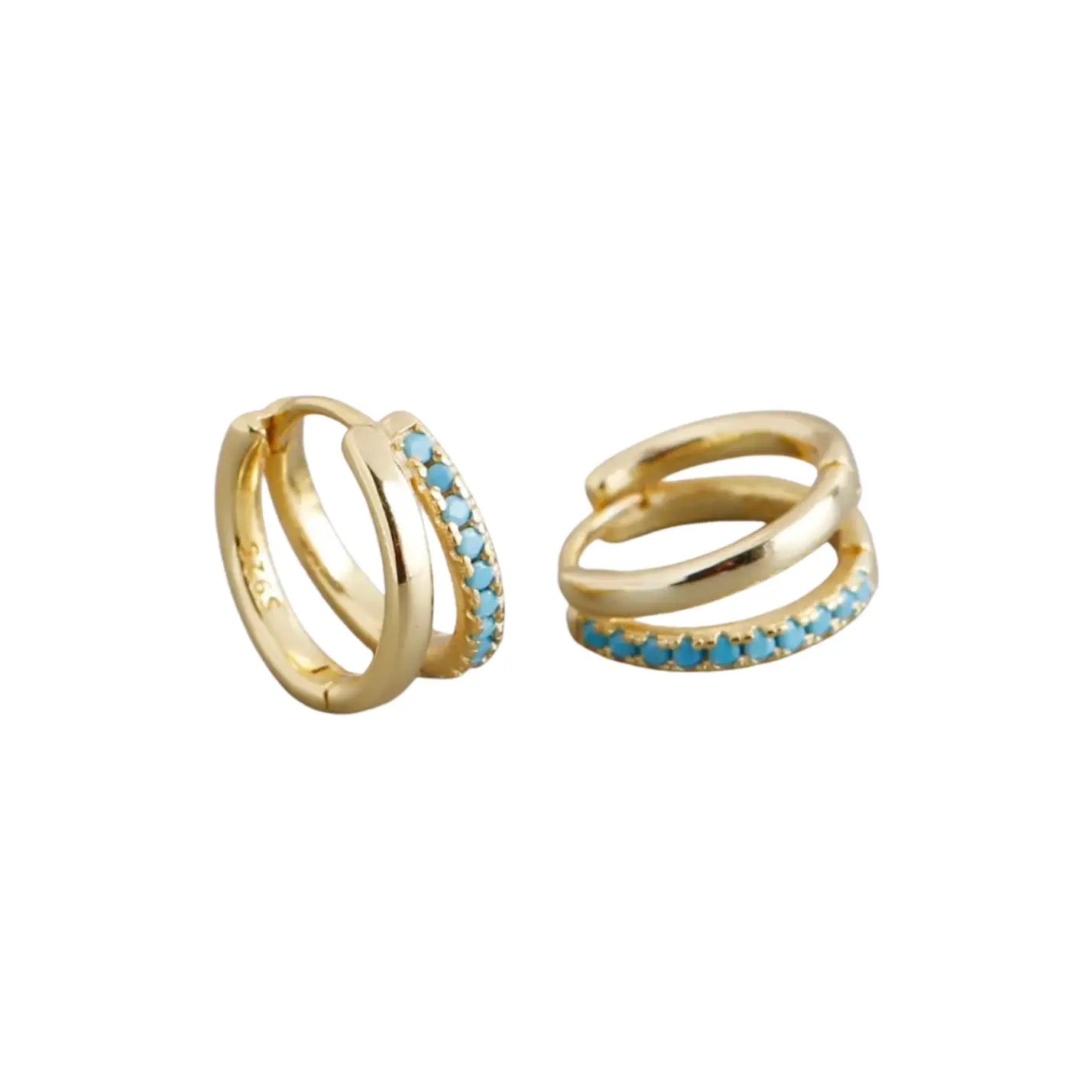 Turquoise Double Mini Huggies