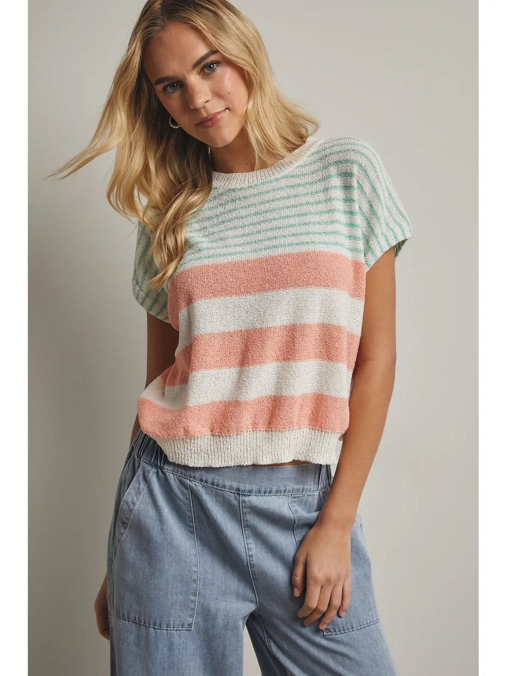 Multicolor Striped Sweater Top