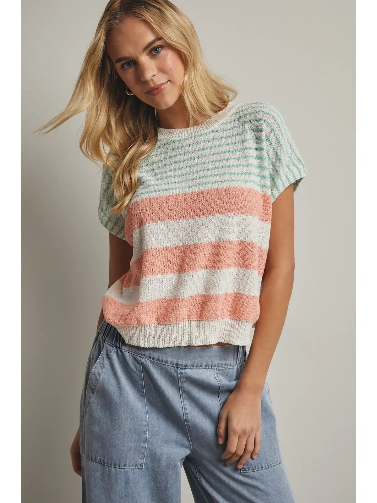 Multicolor Striped Sweater Top