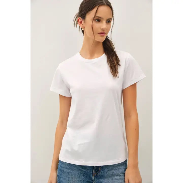 Cotton Jersey Crewneck T-Shirts