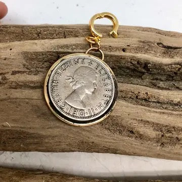 Vintage Coin Queen Elizabeth Charm