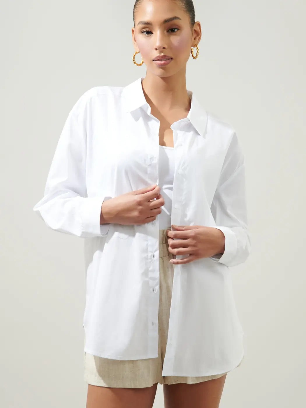 Dream State Oversized Button Down Shirt