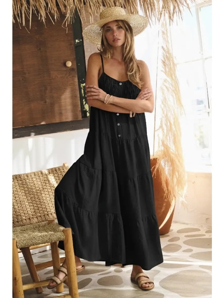 Sleeveless Tiered Cami Dress