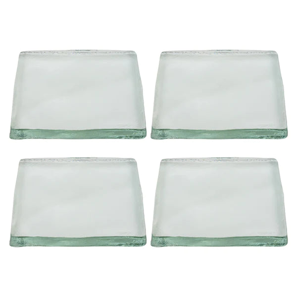 Square Glass Coasters S/4
