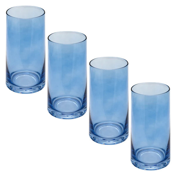 Mid Century Cooler Glasses | Blue