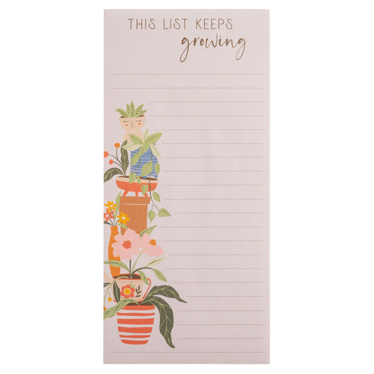 Long Magnetic Notepad | Plants
