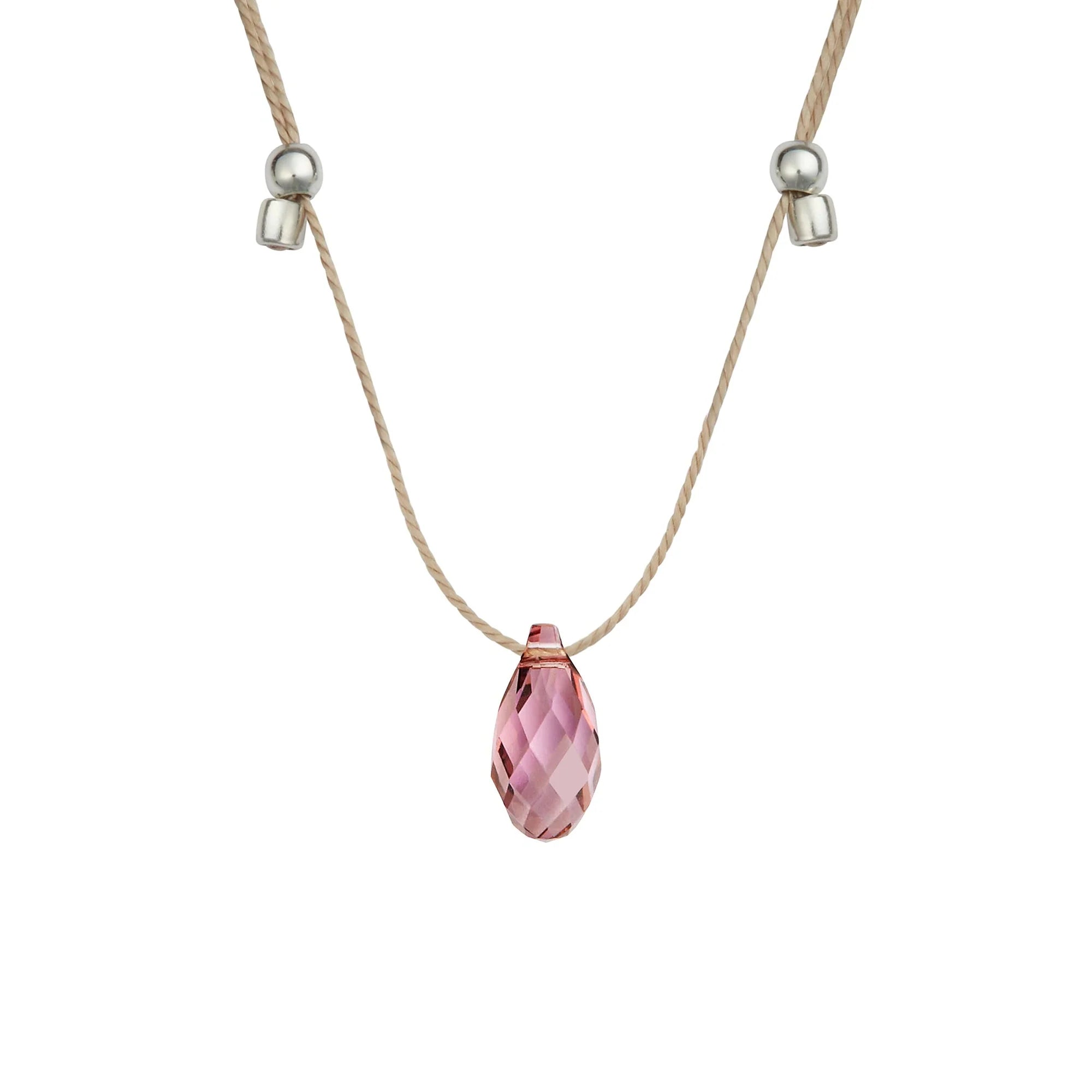 Light Prism Crystal Necklace Sliders