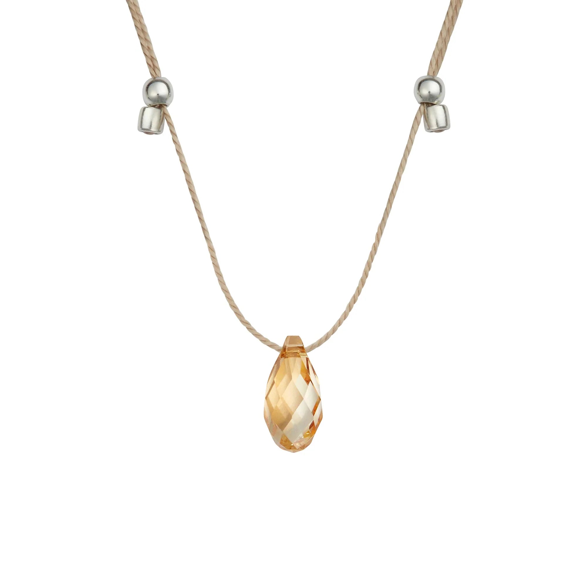 Light Prism Crystal Necklace Sliders