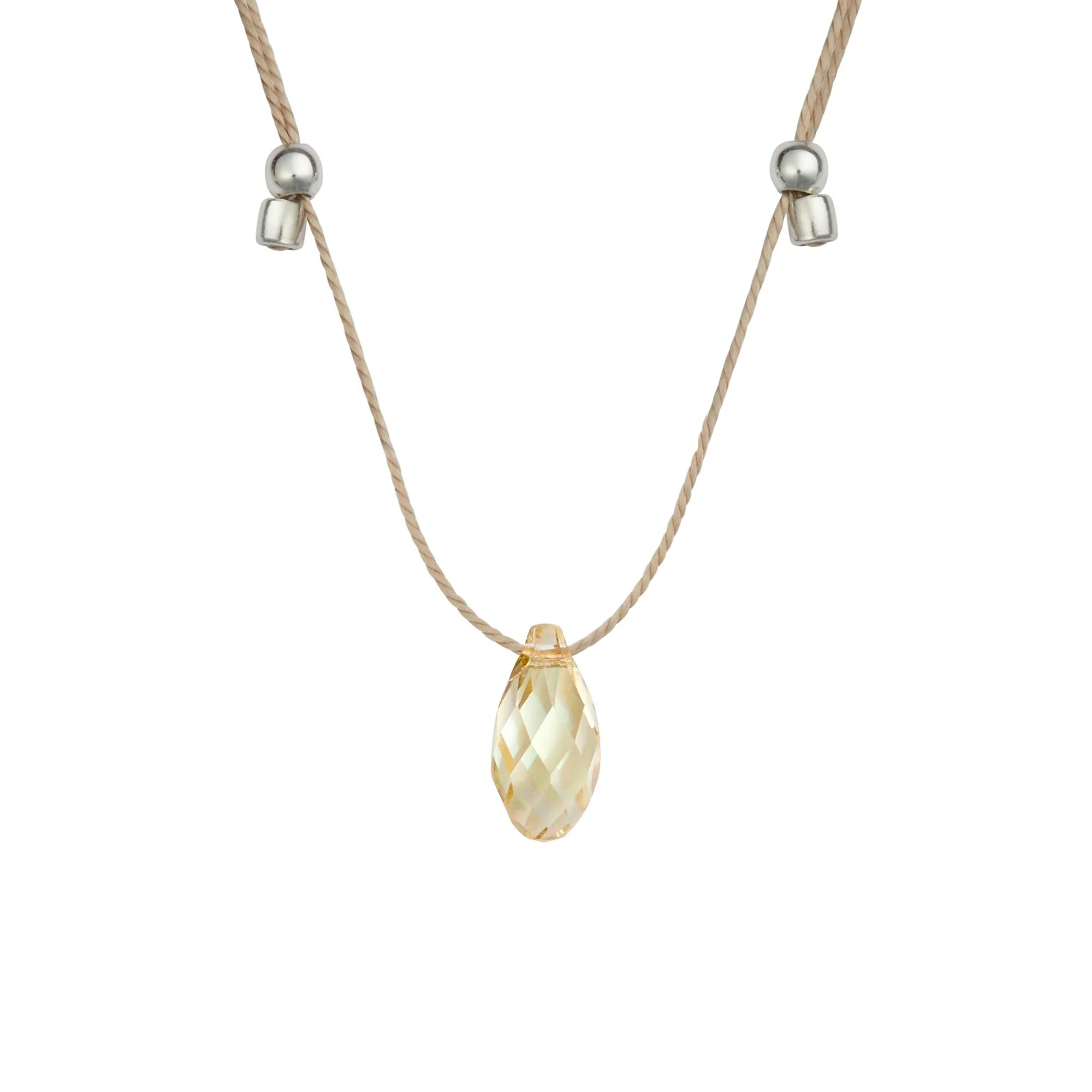 Light Prism Crystal Necklace Sliders